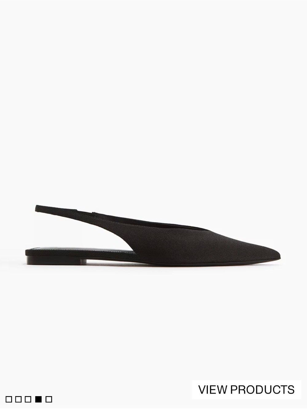 H&M Black Pointed-Toe Slingback Heels - Picture 14 of 15